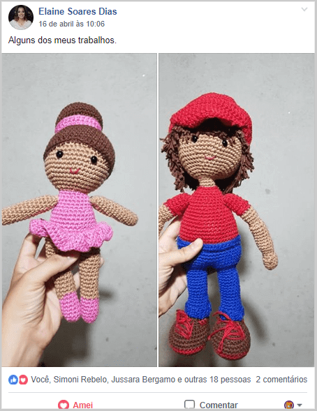 Amigurumi Boneca e Boneco